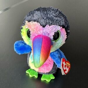 Ty Beanie Boos Rainbow Toucan Plush